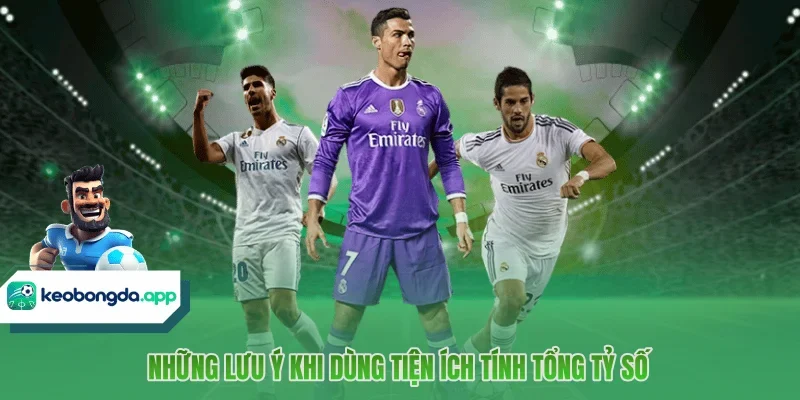 Những lưu ý khi dùng tiện ích tính tổng tỷ số